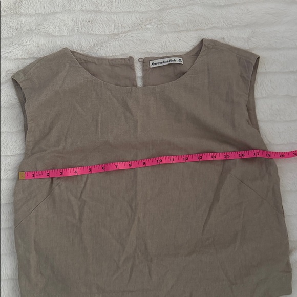 Abercrombie & Fitch Linen Blend Shell Top Brown Size Medium - Picture 4 of 4